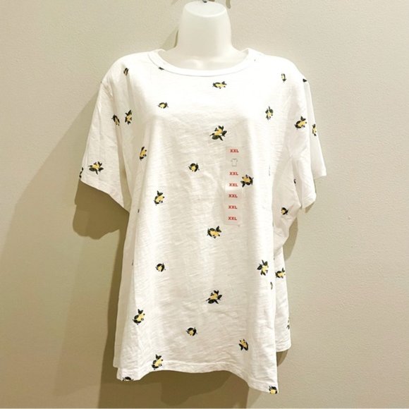 NEW! | Old Navy Everywear Lemon Print Short Sleeve Top | Size XXL | NWT - Picture 9 of 14